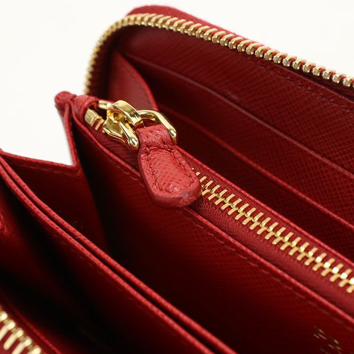 Prada Saffiano Leather Wallet Zip Around — view 6