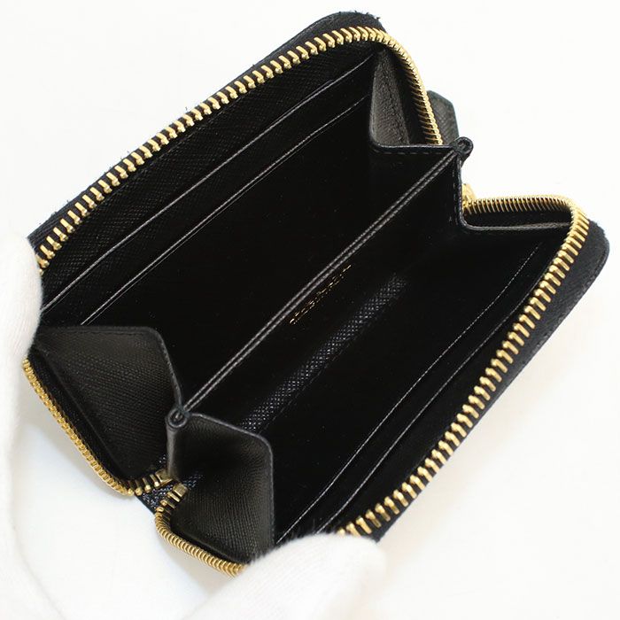 Prada Coin Purse Saffiano Triangle 1 268 Leather — view 3