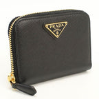 Prada Coin Purse Saffiano Triangle 1 268 Leather