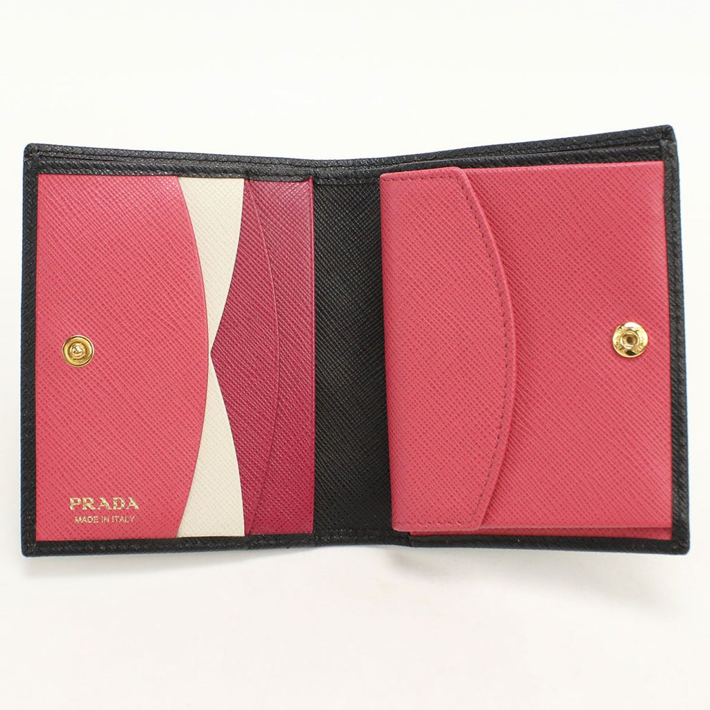 Prada Saffiano Multicolor Bifold Wallet Leather — view 3