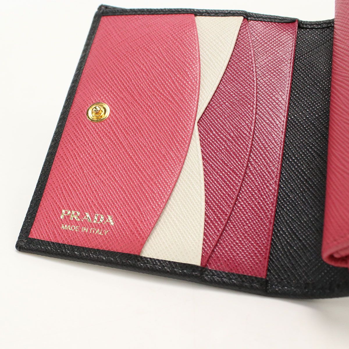 Prada Saffiano Multicolor Bifold Wallet Leather — view 7