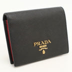 Prada Saffiano Multicolor Bifold Wallet Leather
