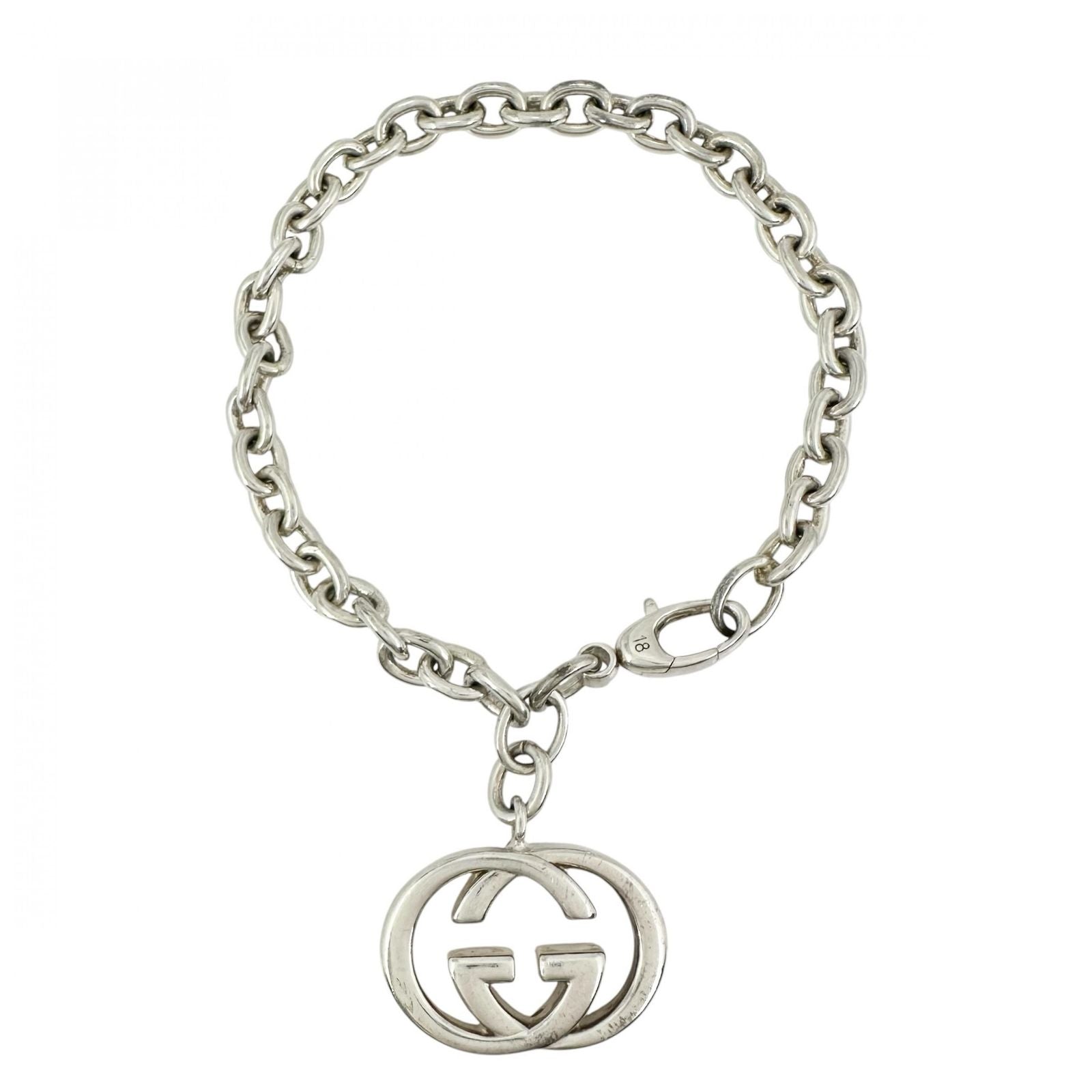 Gucci Bracelet Interlocking G Silver GG Logo — view 2