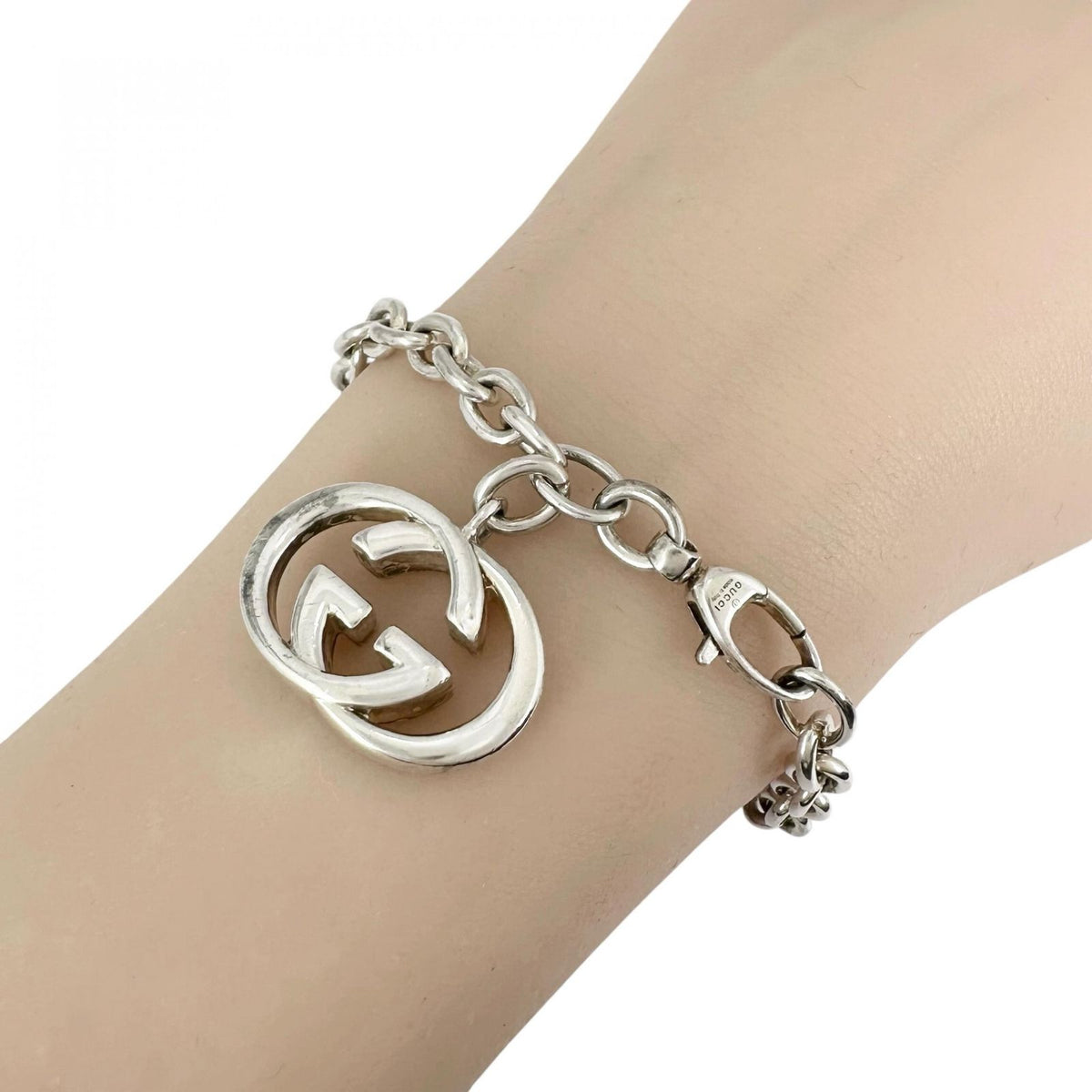 Gucci Bracelet Interlocking G Silver GG Logo — view 3