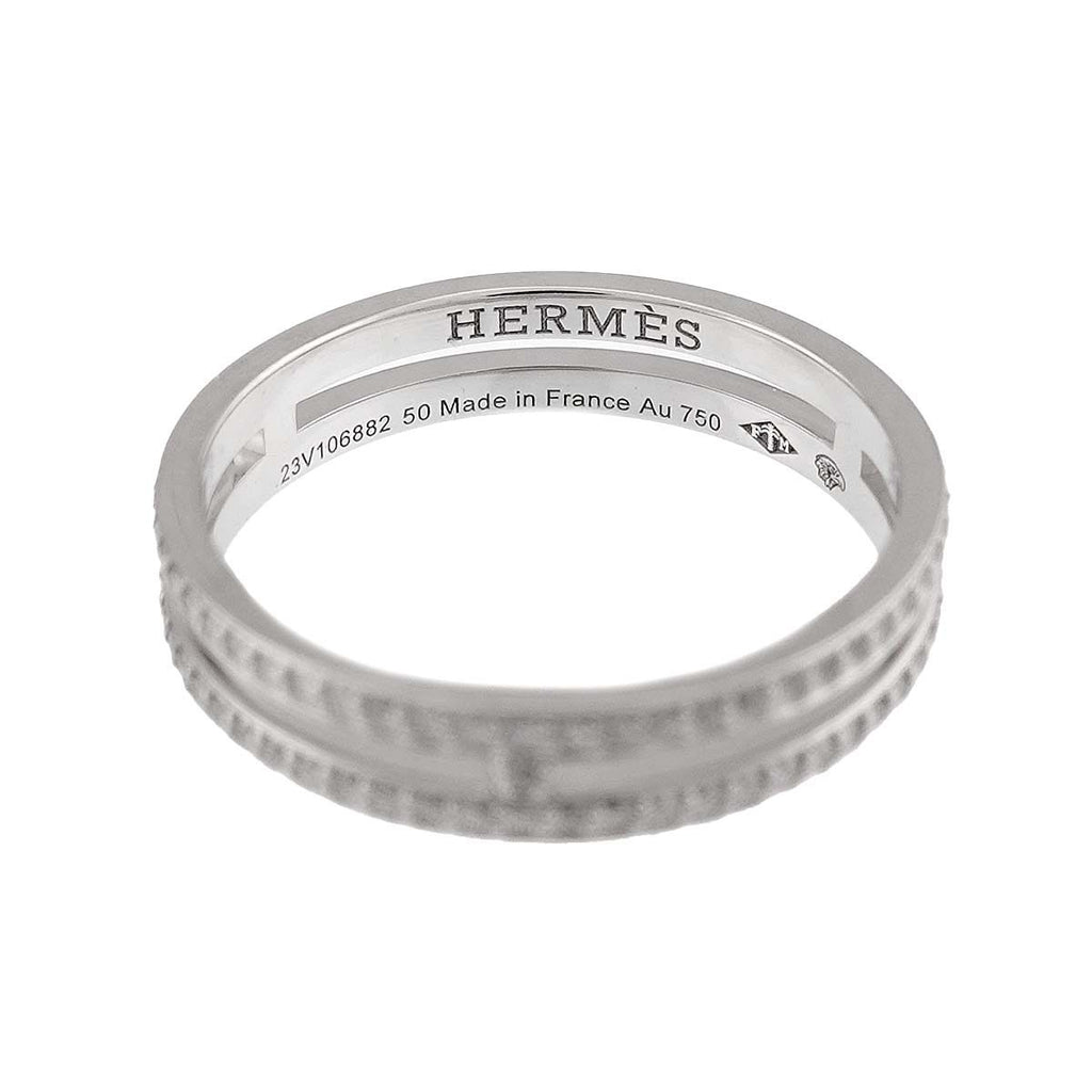 Hermes Ariane PM 50 Ring Full Diamond 18k White Gold 750 Alianne — view 3