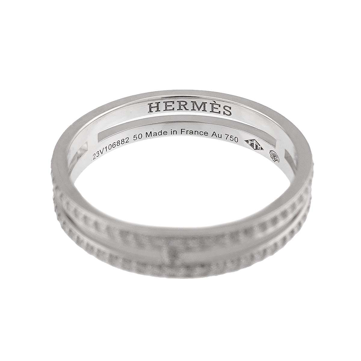 Hermes Ariane PM 50 Ring Full Diamond 18k White Gold 750 Alianne — view 3