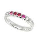 Gucci Ruby Sapphire Diamond Ring 18k White Gold — view 6