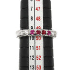 Gucci Ruby Sapphire Diamond Ring 18k White Gold — view 8