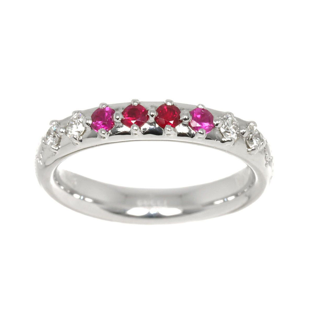 Gucci Ruby Sapphire Diamond Ring 18k White Gold — view 2
