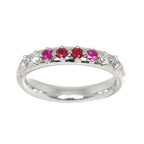 Gucci Ruby Sapphire Diamond Ring 18k White Gold — view 2