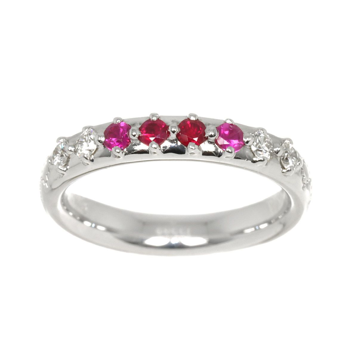 Gucci Ruby Sapphire Diamond Ring 18k White Gold — view 2