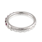 Gucci Ruby Sapphire Diamond Ring 18k White Gold — view 3