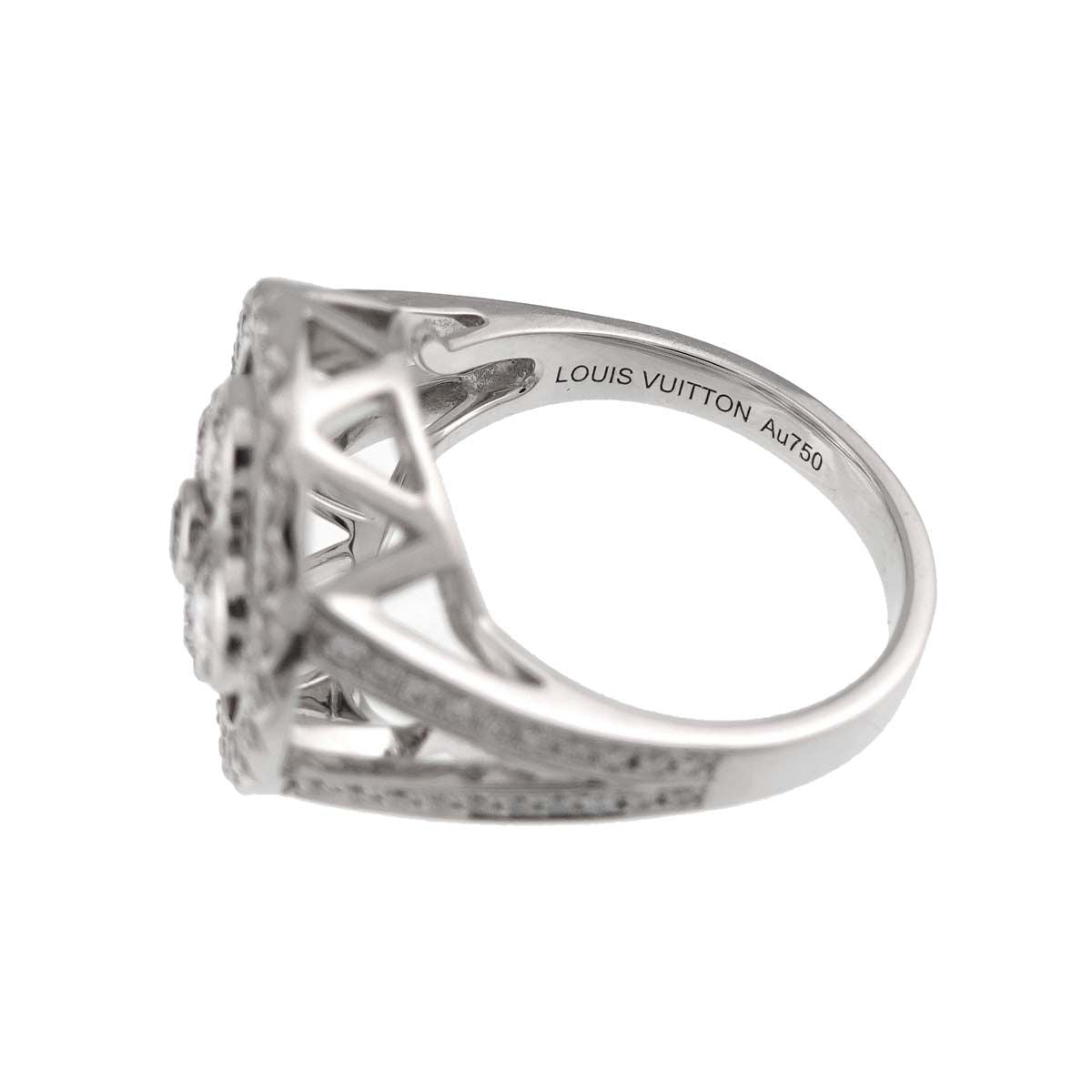 Louis Vuitton Bague Blossom GM 49 Ring Diamond 18k White Gold — view 3