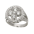 Louis Vuitton Bague Blossom GM 49 Ring Diamond 18k White Gold — view 6