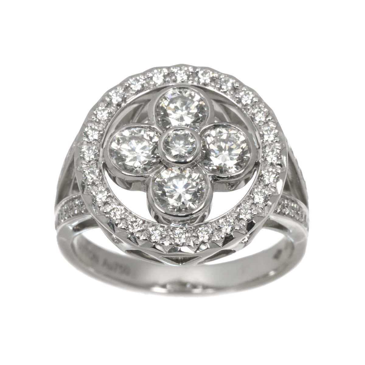 Louis Vuitton Bague Blossom GM 49 Ring Diamond 18k White Gold — view 2
