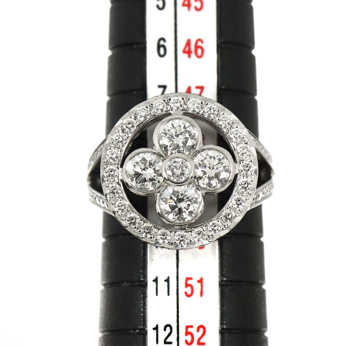 Louis Vuitton Bague Blossom GM 49 Ring Diamond 18k White Gold — view 8