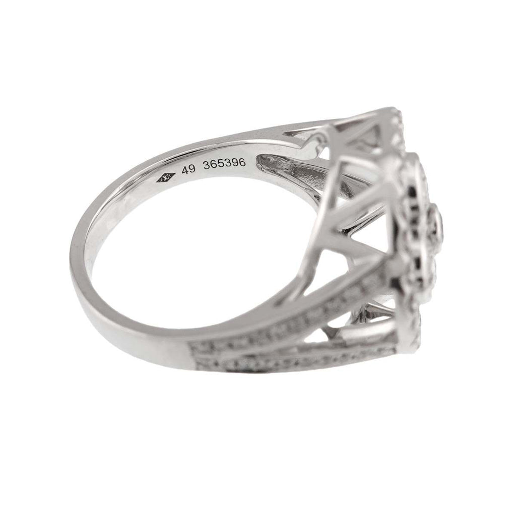 Louis Vuitton Bague Blossom GM 49 Ring Diamond 18k White Gold — view 4