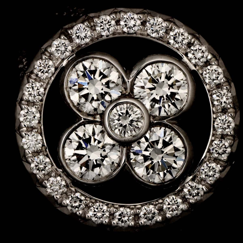 Louis Vuitton Bague Blossom GM 49 Ring Diamond 18k White Gold — view 7