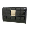 Chanel Coin Purse Choco Bar Patent Leather Black Silver