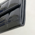 Chanel Coin Purse Choco Bar Patent Leather Black Silver — view 5