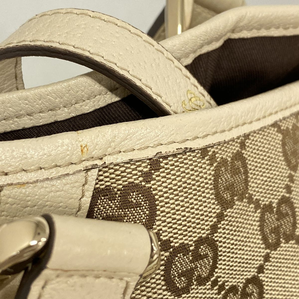 Gucci Tote GG Canvas Abbey Beige Brown Champagne Gold — view 7