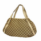 Gucci Tote GG Canvas Abbey Beige Brown Champagne Gold