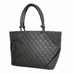 Chanel Tote Cambon Lambskin Black Gold