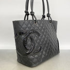 Chanel Tote Cambon Lambskin Black Gold — view 2
