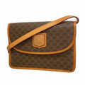 Celine Shoulder Bag Macadam Brown Gold