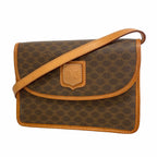Celine Shoulder Bag Macadam Brown Gold