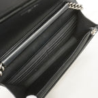 Chanel Wallet on Chain Boy Caviar Leather Black Silver Shoulder Bag — view 4