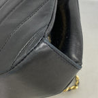 Chanel Shoulder Bag V-stitch Lambskin Black Gold — view 6