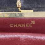 Chanel Shoulder Bag V-stitch Lambskin Black Gold — view 5