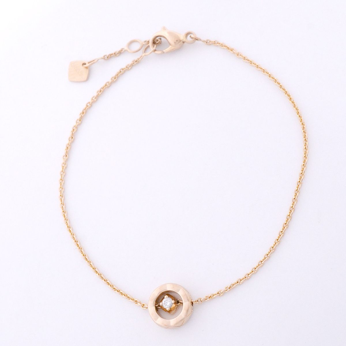 Chanel Bracelet Coco Crush Beige Gold Pink Diamond — view 3