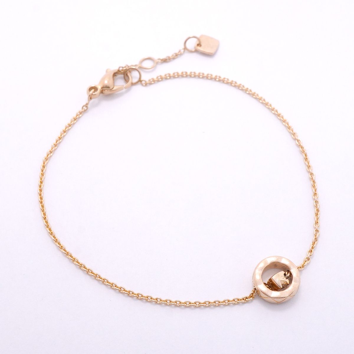Chanel Bracelet Coco Crush Beige Gold Pink Diamond — view 2