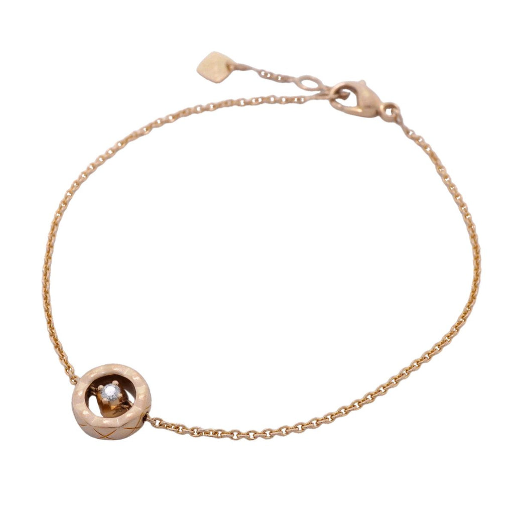 Chanel Bracelet Coco Crush Beige Gold Pink Diamond