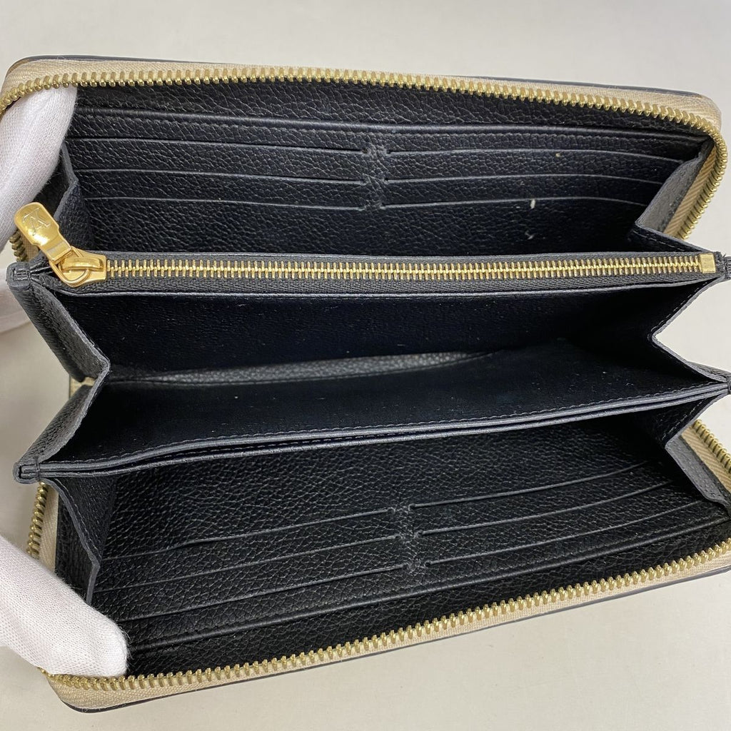 Louis Vuitton Wallet Monogram Empreinte Broderie Zippy Cream — view 3