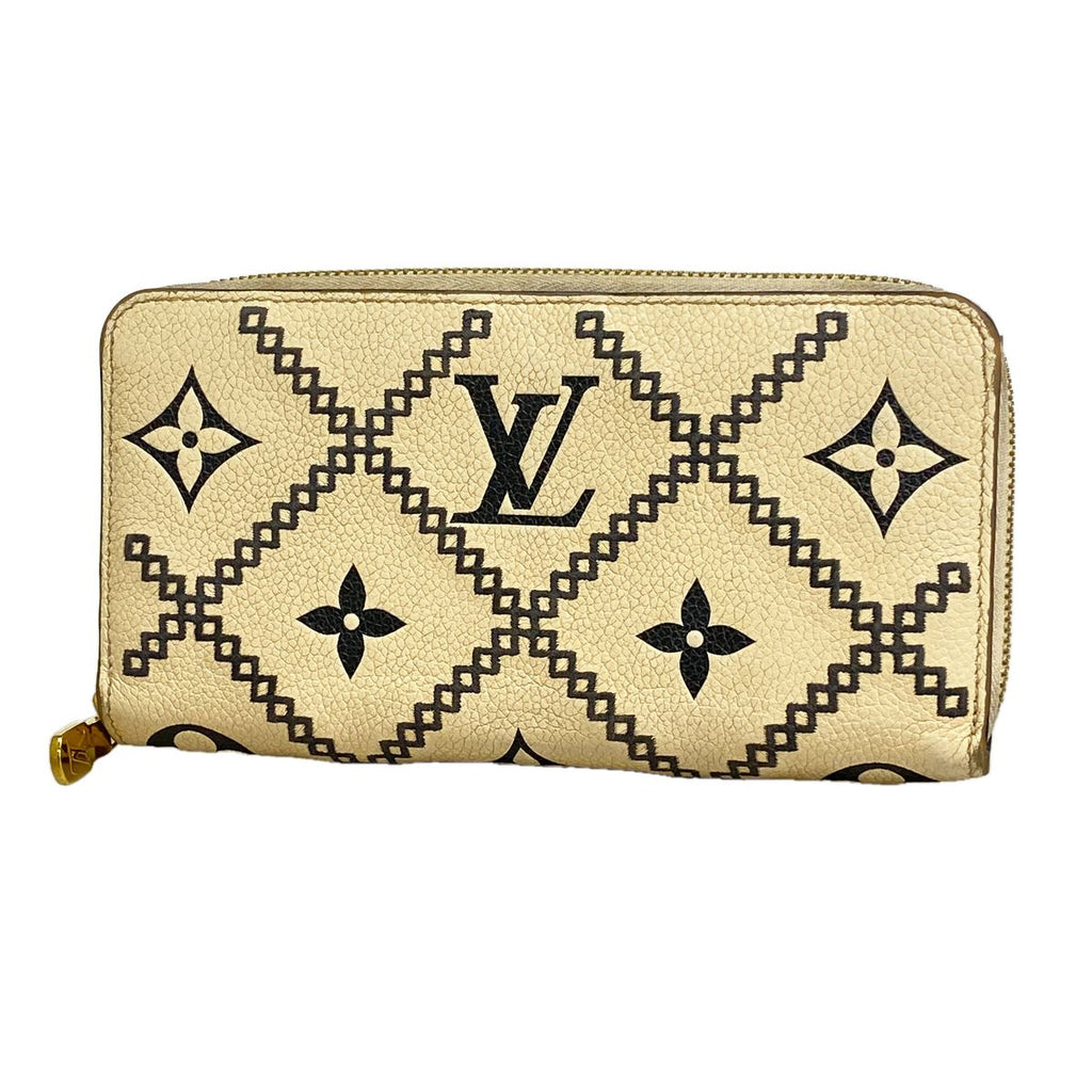 Louis Vuitton Wallet Monogram Empreinte Broderie Zippy Cream