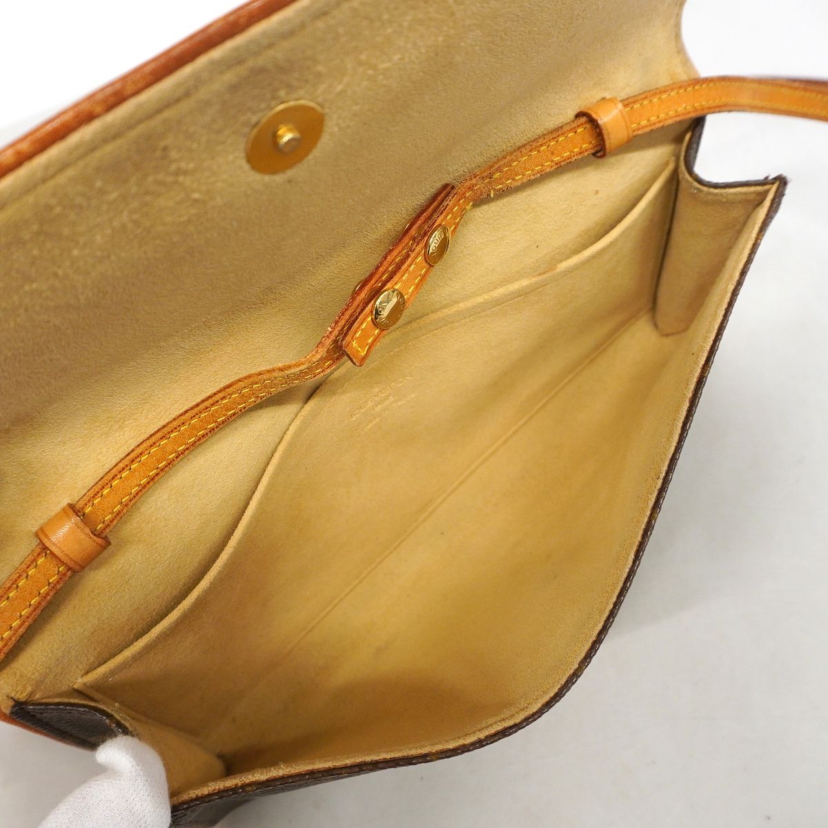 Louis Vuitton Shoulder Bag Monogram Pochette Twin GM Brown — view 4