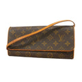 Louis Vuitton Shoulder Bag Monogram Pochette Twin GM Brown