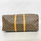 Louis Vuitton Boston Bag Monogram Keepall Bandouliere 55 Brown — view 3