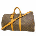 Louis Vuitton Boston Bag Monogram Keepall Bandouliere 55 Brown