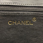 Chanel Shoulder Bag Quilted Lambskin Black Gold — view 5