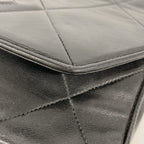 Chanel Shoulder Bag Quilted Lambskin Black Gold — view 8