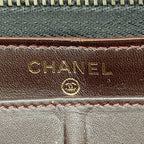 Chanel Wallet Quilted Caviar Leather Black Gold — view 4
