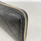 Chanel Wallet Quilted Caviar Leather Black Gold — view 6