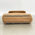 Chanel Shoulder Bag Quilted Lambskin Light Brown Silver — view 3