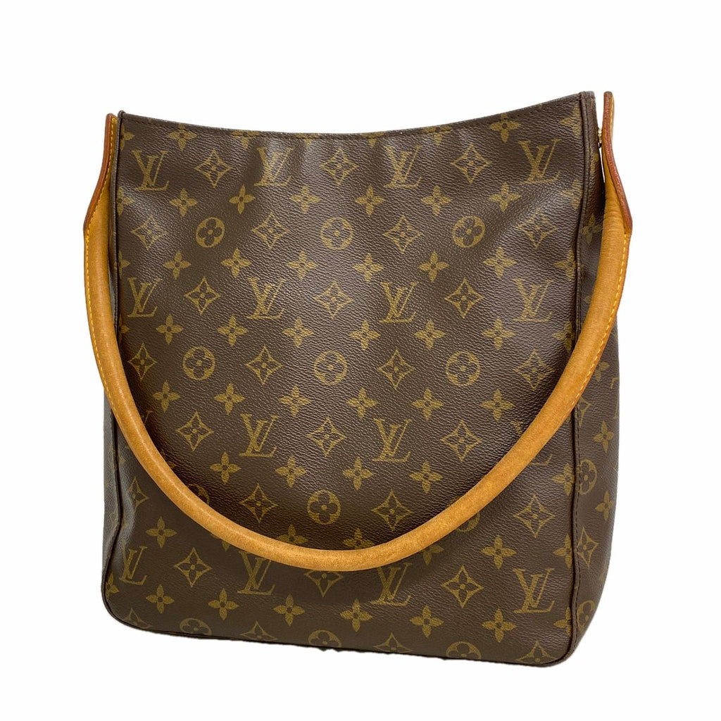 Louis Vuitton Shoulder Bag Monogram Looping GM Brown