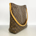Louis Vuitton Shoulder Bag Monogram Looping GM Brown — view 2
