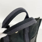 Hermes Handbag Fourre Tout PM Half Leather Canvas Black Silver — view 8